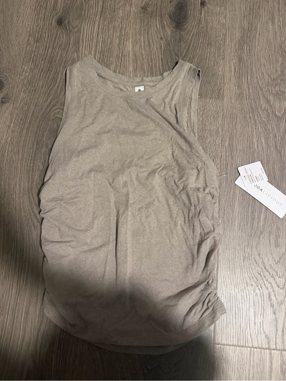 Seamless Taupe Mat Tank Top